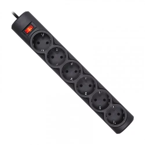 Сетевой фильтр Defender DFS-151 1.8м,чёрный,6 розеток 
