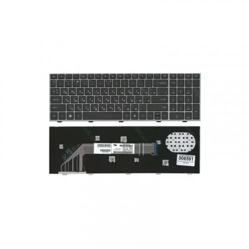 Клавиатура для HP Probook 4540s, 4545s черная с серой рамкой 