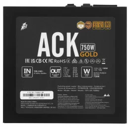 Блок питания 1STPLAYER ACK GOLD [HA-750BA2-BK] черный                                                                                                                                                                                                     