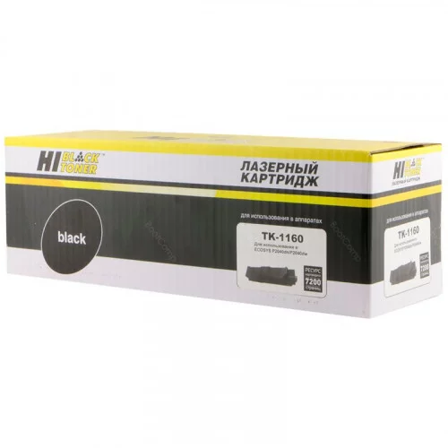 Тонер-картридж Kyocera Mita TK-1160 для P2040dn/P2040dw (без чипа) Hi-Black+Чип 