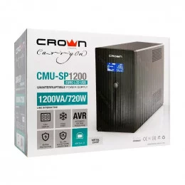 ИБП CROWN CMU-SP1200EURO LCD USB - 1200 ВА720 вт                                                                                                                                                                                                          