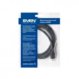 Кабель HDMI 1,8m SVEN High Speed 19M-19M                                                                                                                                                                                                                  
