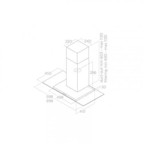 Вытяжка каминная Elica FLAT GLASS IX/A/60 