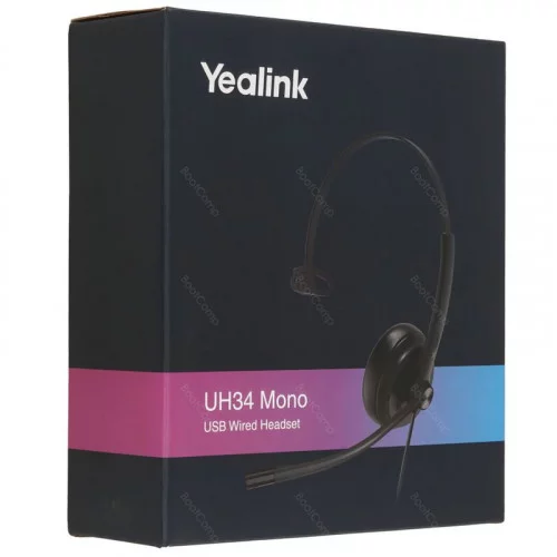 Проводная моногарнитура Yealink UH34 Mono UC черный 2021 