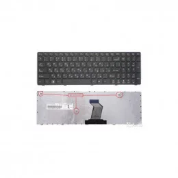 Клавиатура для Lenovo B570, B580, B590, V570, Z570 черная с черной рамкой                                                                                                                                                                                 