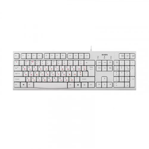Клавиатура SVEN KB-S300 USB white 