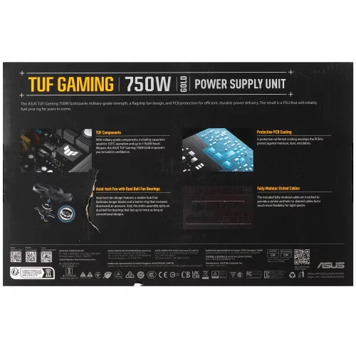Блок питания ASUS TUF Gaming 750W Gold [90YE00S3-B0NA00] черный 