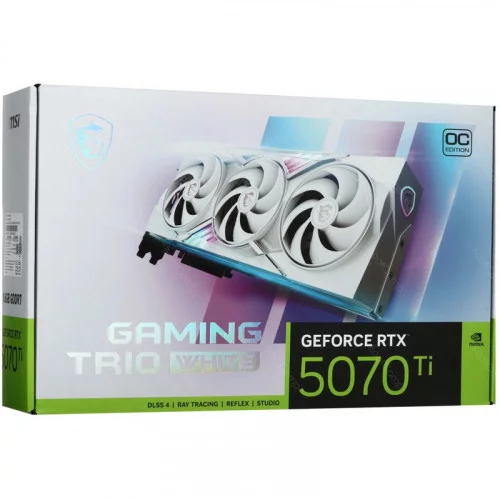 Видеокарта MSI GeForce RTX 5070 Ti GAMING TRIO OC WHITE (RTX 5070 Ti 16G GAMING TRIO OC WHITE) 