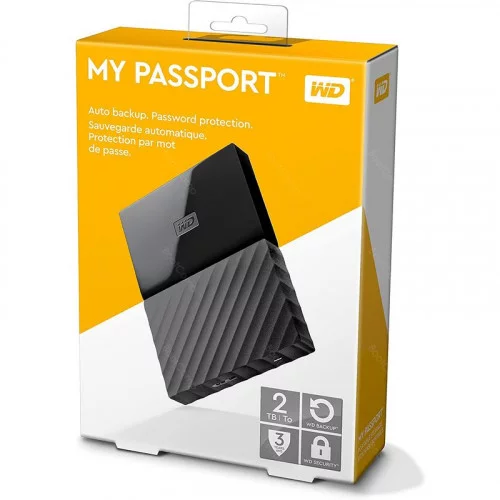 Жесткий диск внешний 2Tb 2.5” WD My Passport черный WDBS4B0020BBK-WESN 