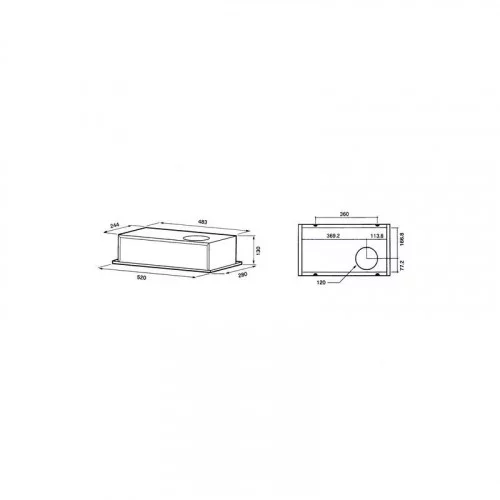 Вытяжка полновстраиваемая KRONA SELINA 600 inox PB 