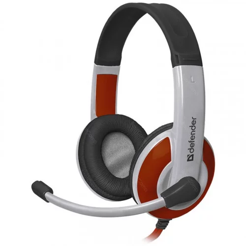 Наушники с микрофоном Defender Warhead G-120 красный+белый 
