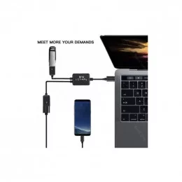 Переходник OTG USB Type-C - 2xUSB 2.0 KS-is (KS-813)                                                                                                                                                                                                      