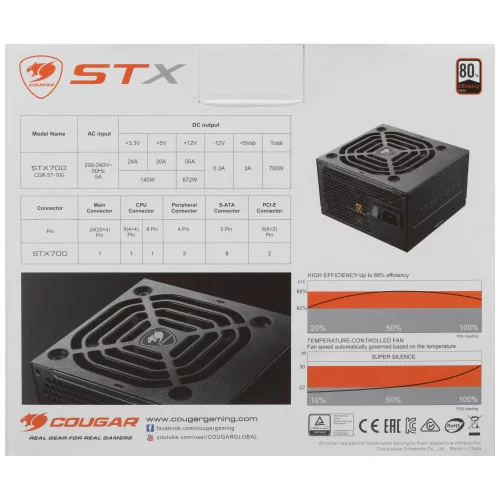 Блок питания Cougar STX 700W [CGR ST-700] черный 