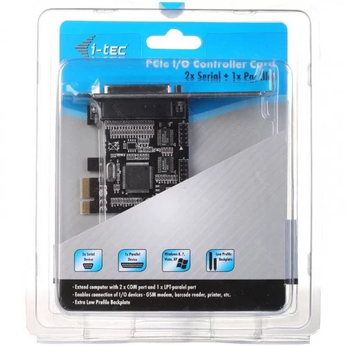 Контроллер i-Tec PCIe I/O Controller Card 2xSerial RS232/COM PCE2S1P 