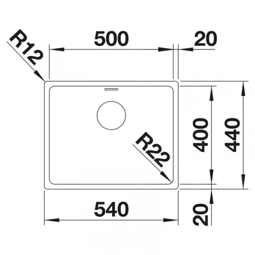 Кухонная мойка BLANCO ANDANO 500-IF 522965 полированная сталь 