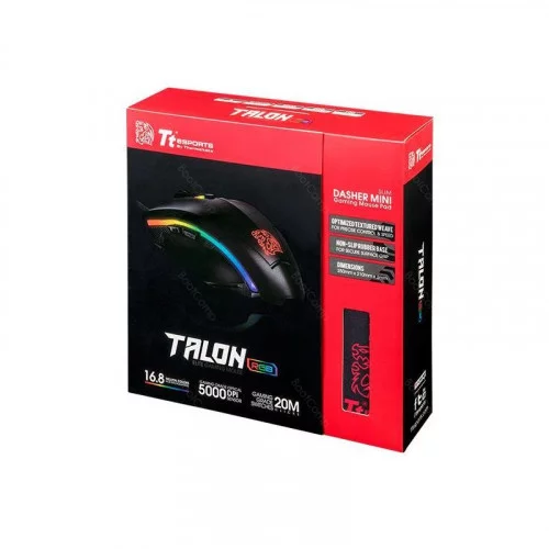 Игровой комплект мышь + коврик Thermaltake MO-TER-WDOTBK-01 TALON ELITE RGB GAMING GEAR COMBO 