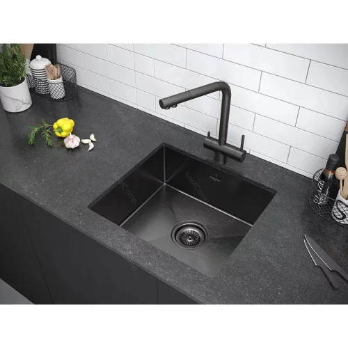 Кухонный смеситель PAULMARK SKALEN-GM Sk213020-GM вороненая сталь 