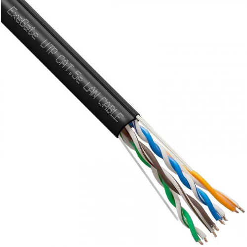Кабель Exegate UTP, CAT 5E, медь, 24AWG 305м черный (EX190974RUS) 