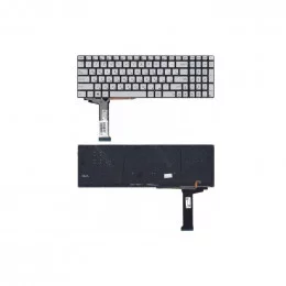 Клавиатура для ноутбука Asus N551 N751 N552 серебристая с подсветкой                                                                                                                                                                                      