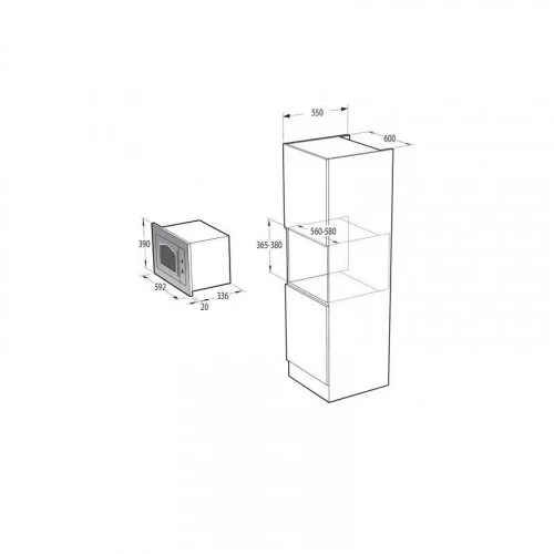 Микроволновая печь встраиваемая Gorenje BM235CLB 