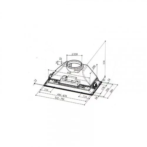 Вытяжка полновстраиваемая Faber INCA SMART HC X A52 