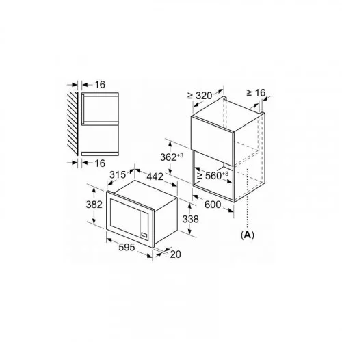 Микроволновая печь встраиваемая Bosch BFL623MS3 