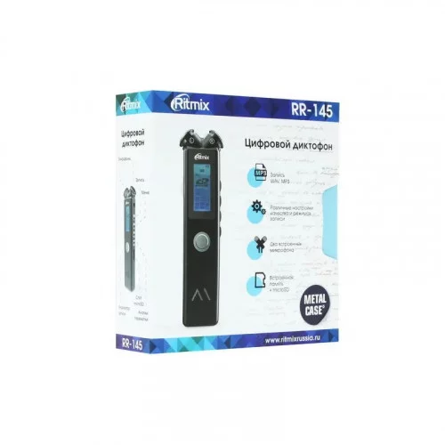 Цифровой диктофон Ritmix RR-145 16GB black 