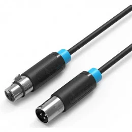 Кабель аудио Vention BBFBG (XLR M - XLR F) 1,5 м черный                                                                                                                                                                                                   