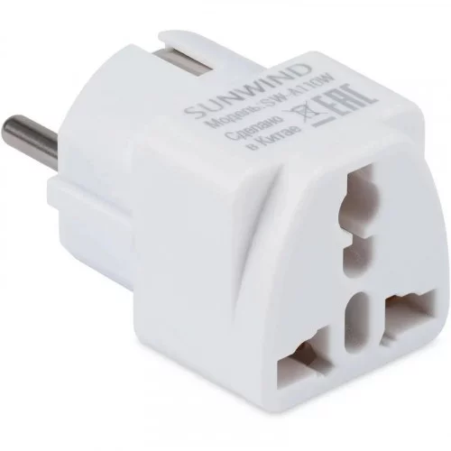 Переходник 220B UK EURO SunWind SW-A110W белый 