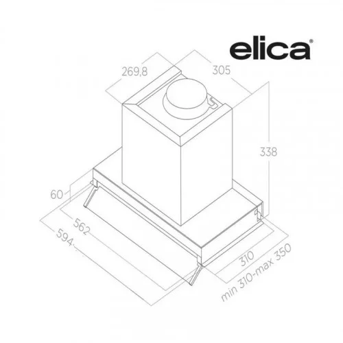 Вытяжка полновстраиваемая Elica BOXIN LX/IX/A/60 PRF0114760A 