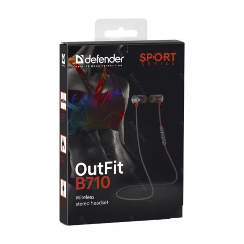 Беспроводная гарнитура Defender OutFit B710 чёрный+оранжевый 