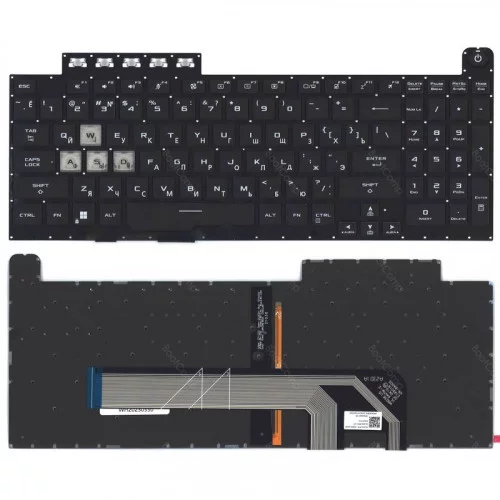 Клавиатура для ноутбука Asus FX506 FX506U черная с подсветкой 