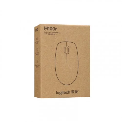 Проводная мышь Logitech M100r Черная 