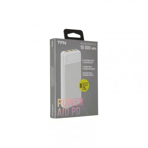 Портативная батарея TFN PowerAid PD 10000mAh белая (TFN-PB-288-WH) 