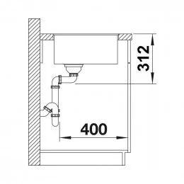 Кухонная мойка BLANCO SUBLINE 500-F (527352) вулканический серый                                                                                                                                                                                          