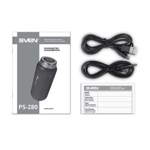 Портативная колонка SVEN PS-280 Чёрный 