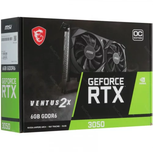 Видеокарта MSI GeForce RTX 3050 VENTUS 2X E OC (RTX 3050 VENTUS 2X E 6G OC) 