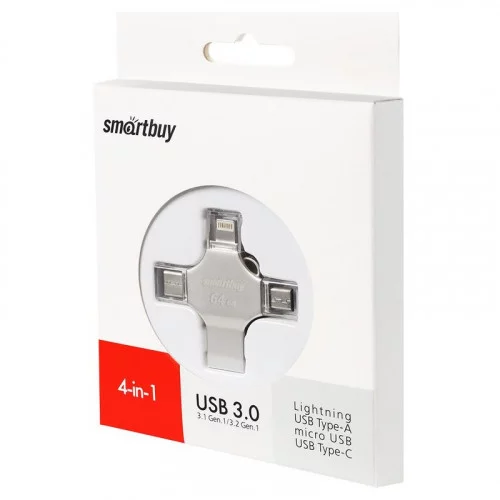 Память USB 3.0 Smartbuy 64GB MC15 Metal Quad (SB064GBMC15) 