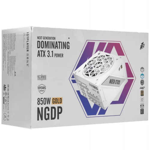 Блок питания 1STPLAYER NGDP GOLD 850W White [HA-850BA4-WH] белый 