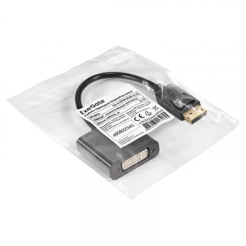 Кабель DP-DVI-D ExeGate EX-A-DPM-DVIF-0.15 EX294676RUS 