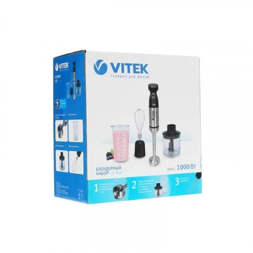 Блендер Vitek VT-8545 черный/серебристый 