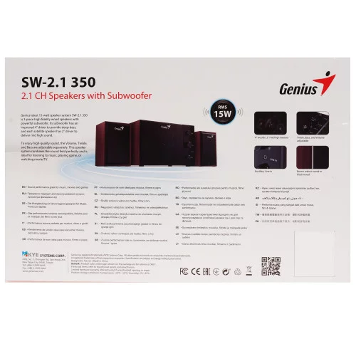 Колонки Genius SW-2.1 350 черный 
