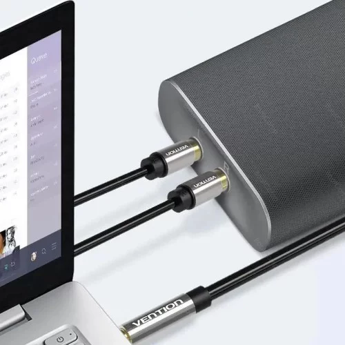 Кабель аудио Vention (3.5mm Jack M - 2RCA M) 1.5м. P550AC150-S черный 
