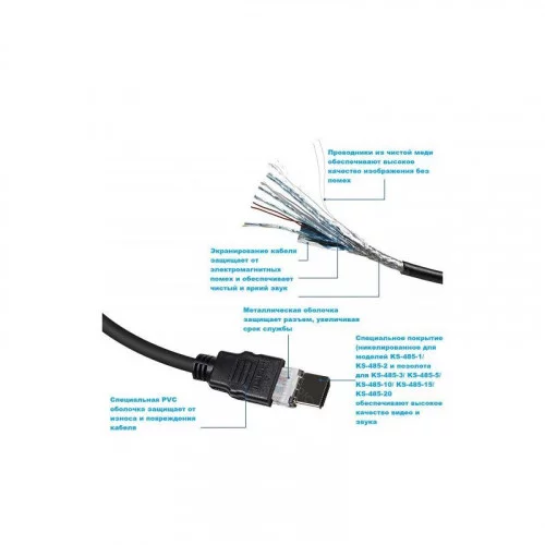 Кабель HDMI - HDMI KS-is (KS-485-5) 5 метра 