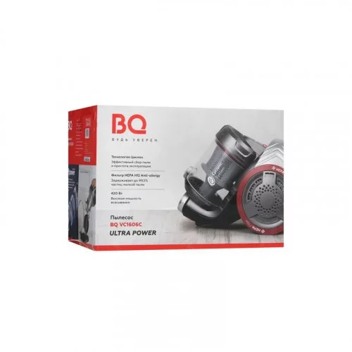 Пылесос BQ VC1606C Серый/Красный 