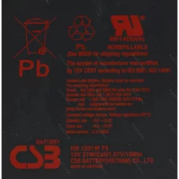 Батарея 12V/ 5,0Ah CSB HR 1221W клеммы F2                                                                                                                                                                                                                 