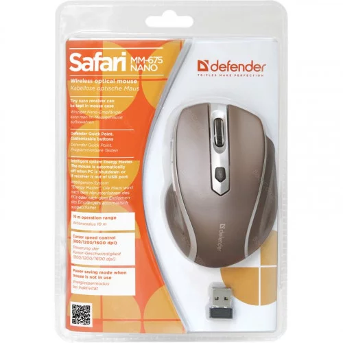Беспроводная мышь Defender Wireless Safari MM-675 синяя 