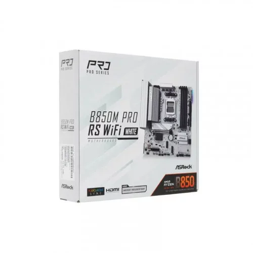 Материнская плата ASRock B850M Pro RS WiFi White 