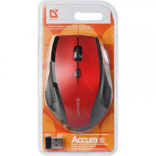 Беспроводная мышь Defender Wireless Datum MM-365 красный 