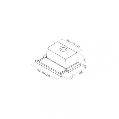Вытяжка телескопическая JETAIR AURORA LX/CR/F/50 PRF0115175B 